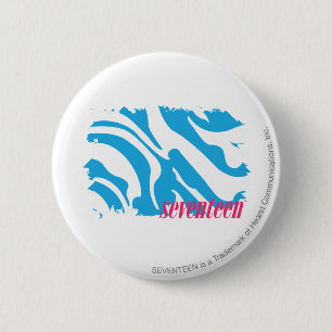Zebra Aqua 4 6 Cm Round Badge
