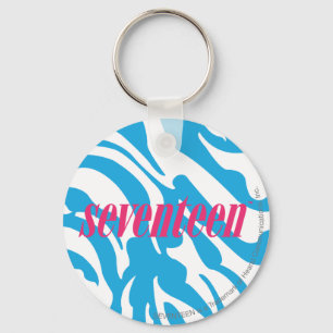 Zebra Aqua Key Ring