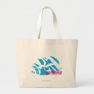 Zebra Aqua Large Tote Bag