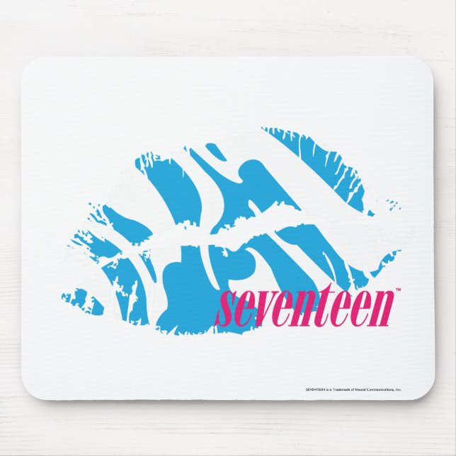 Zebra Aqua Mouse Mat (Front)