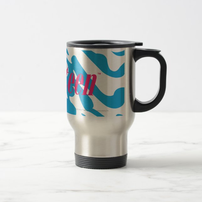 Zebra Aqua Travel Mug (Right)