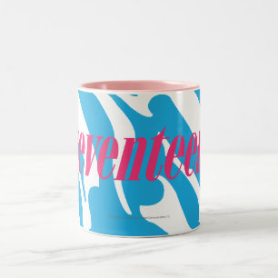 Zebra Aqua Two-Tone Coffee Mug