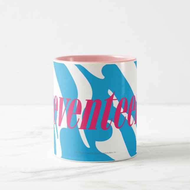 Zebra Aqua Two-Tone Coffee Mug (Center)