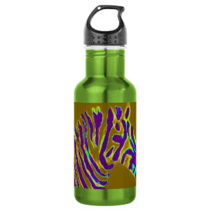 Zebra Art Purple Stripe 532 Ml Water Bottle