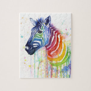 Zebra Art Watercolor Painting Puzzle