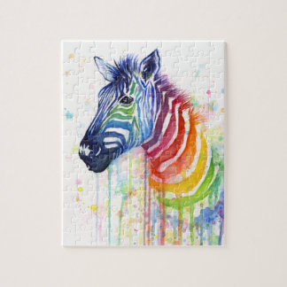 Zebra Art Watercolor Painting Puzzle