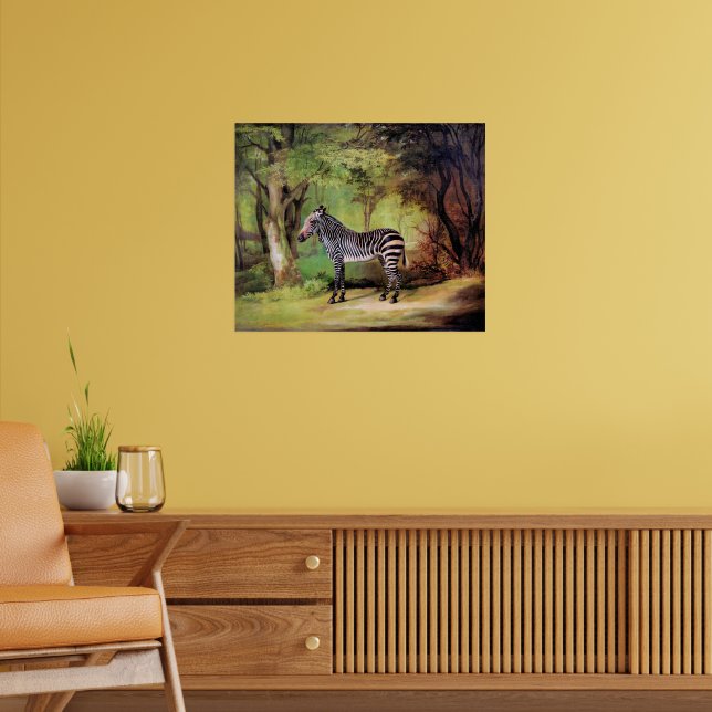 Zebra, artwork by George Stubbs, Poster (Living Room 2)