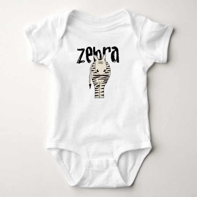 Zebra Baby Bodysuit (Front)