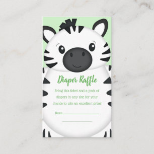 Zebra Baby Shower Enclosure Card