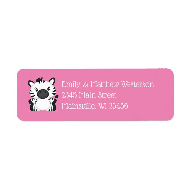 Zebra Baby Shower Pink (Front)