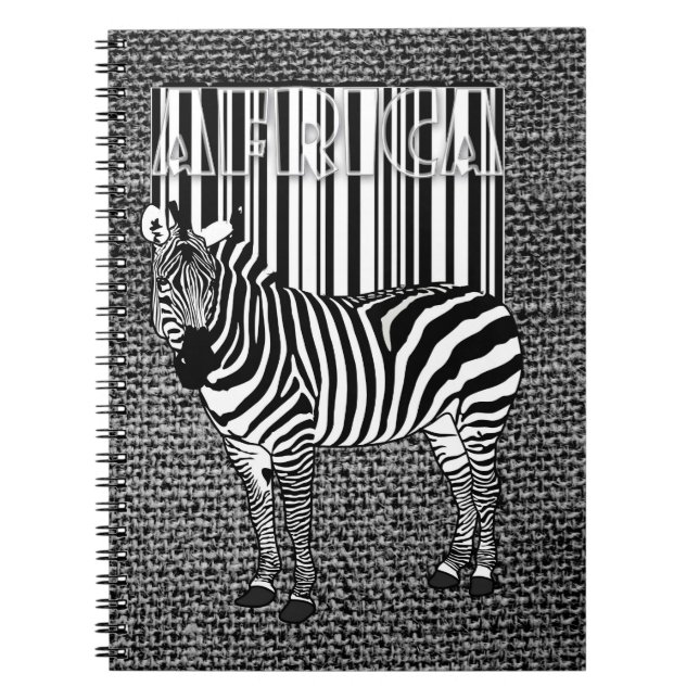 Zebra Barcode  Art Notebook (Front)