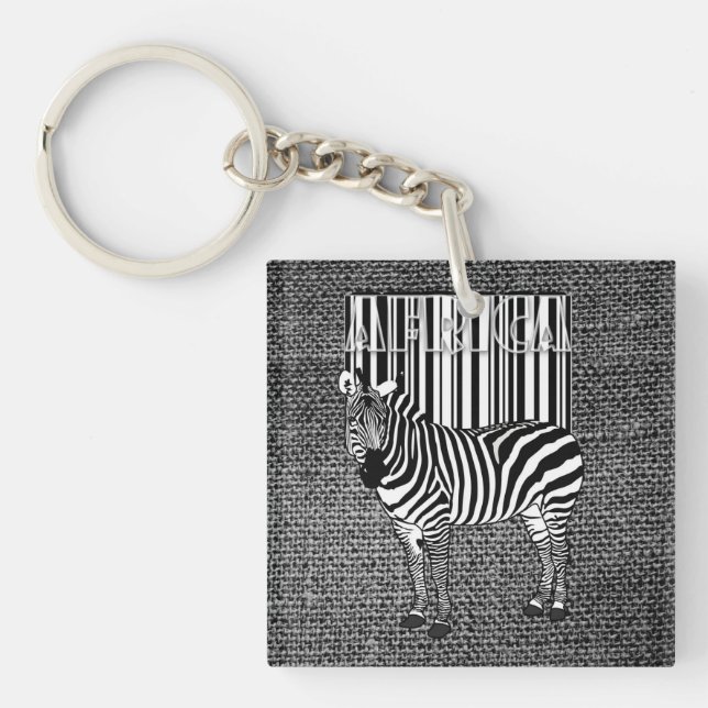Zebra Barcode Key Ring (Front)