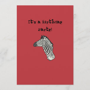 Zebra Birthday Card