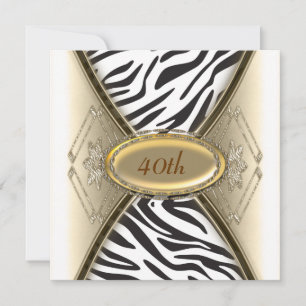 Zebra Birthday party Invitation