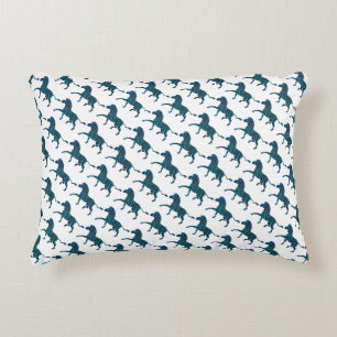 Zebra Black and Blue Silhouette Decorative Cushion