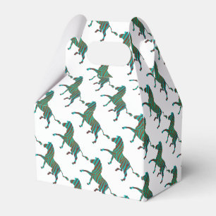 Zebra Black and Green Print Favour Box