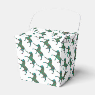 Zebra Black and Green Print Favour Box