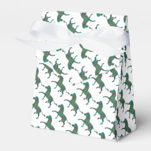 Zebra Black and Green Print Favour Box