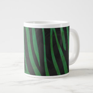 Zebra Black and Green Print Large Coffee Mug