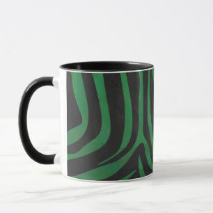 Zebra Black and Green Print Mug