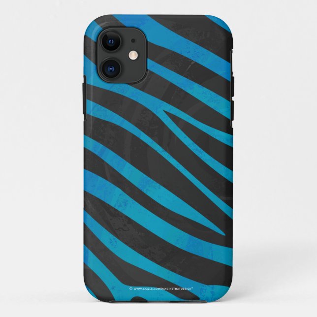Zebra Black and Grey Print Case-Mate iPhone Case (Back)