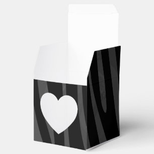 Zebra Black and Grey Print Favour Box