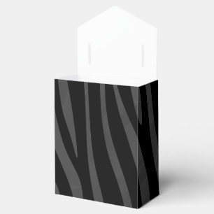 Zebra Black and Grey Print Favour Box