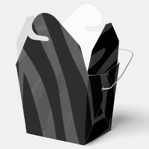 Zebra Black and Grey Print Favour Box