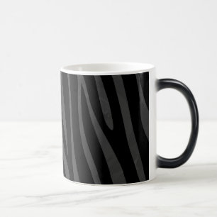 Zebra Black and Grey Print Magic Mug