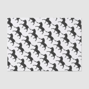 Zebra Black and Grey Print Silhouette Tissue Paper