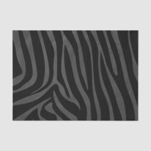 Zebra Black and Grey Print Tissue Paper