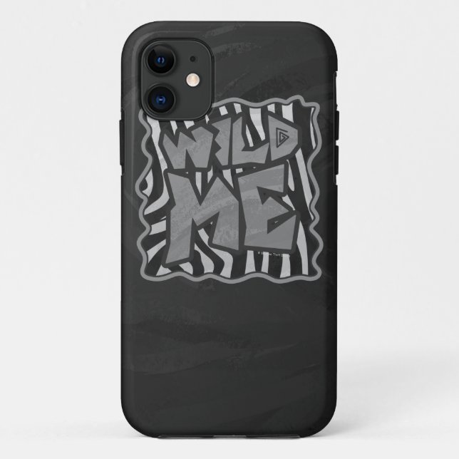 Zebra Black and Light Grey Wild Me Case-Mate iPhone Case (Back)
