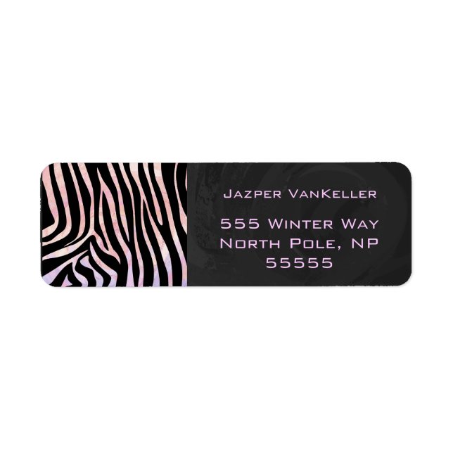 Zebra Black and Pink Monogram (Front)