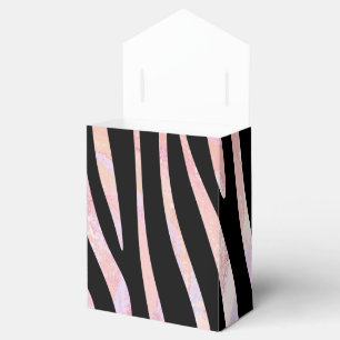 Zebra Black and Pink Print Favour Box