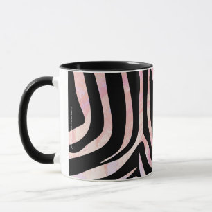 Zebra Black and Pink Print Mug