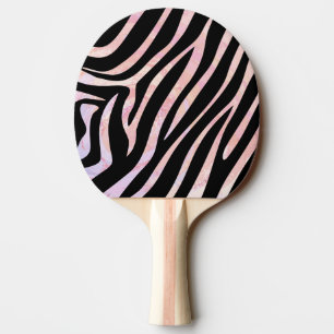 Zebra Black and Pink Print Ping Pong Paddle