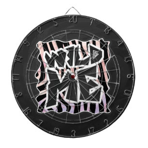 Zebra Black and Pink Wild me Dartboard