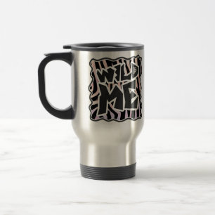 Zebra Black and Pink Wild me Travel Mug
