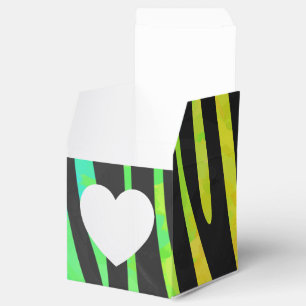 Zebra Black and Rainbow Print Favour Box