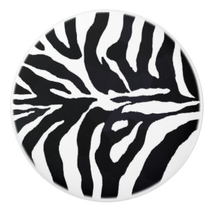 Zebra Black and White Animal Print Cabinet Pulls