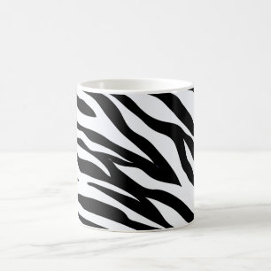Zebra Black and White Pattern Coffee Mug