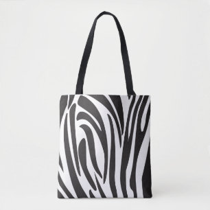 Zebra Black and White Stripes, Trendy design Tote Bag