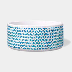 Zebra Blue and White Chevron