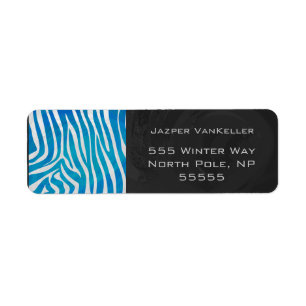 Zebra Blue and White with Monogram