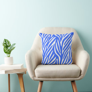 ZEBRA BLUE CUSHION