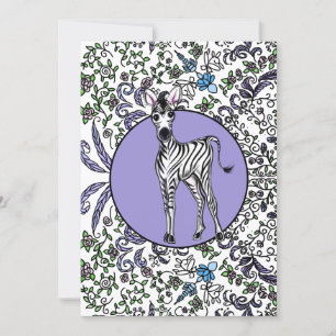 Zebra - bohemian rapacity invitation