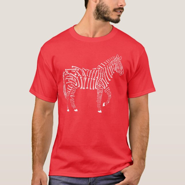 Zebra, bones, X-ray, funny T-Shirt (Front)