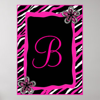 Zebra Border Personalised Wall Art