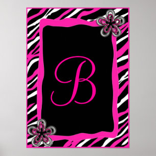 Zebra Border Personalised Wall Art