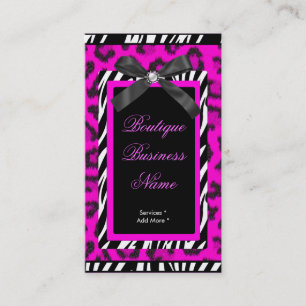 Zebra Boutique tag hot pink Leopard
